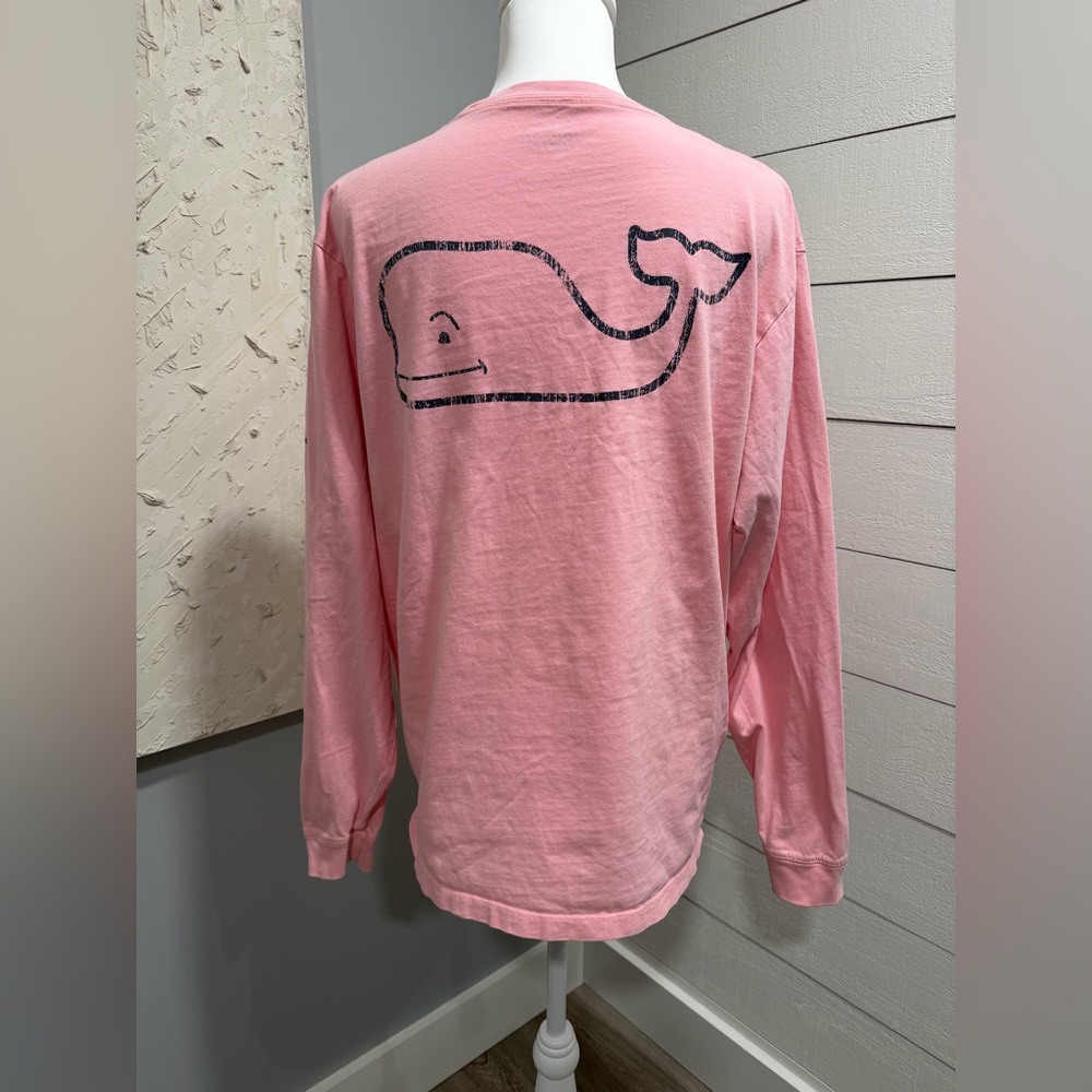 Vineyard Vines Men's Long Sleeve Tee in Pink - Picture 4 of 4